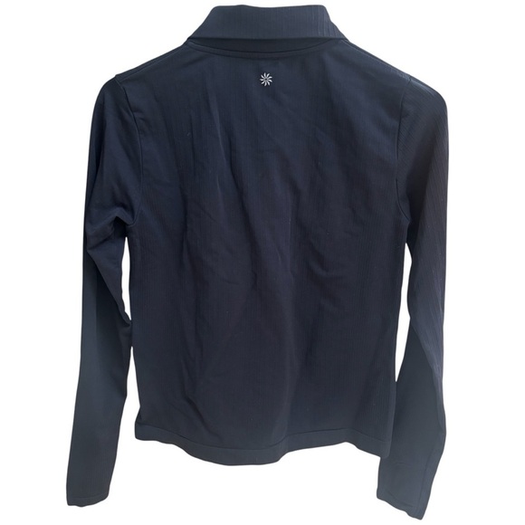 Athleta Flurry Seamless Henley Black Long Sleeve - Picture 7 of 8